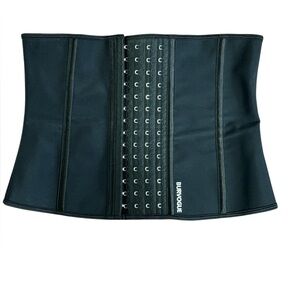Burvogue Black Waist Trainer Corset Shapewear Size S Workout Tummy Control